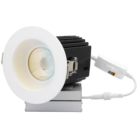 Sunlite 4-in LED 18W 1360 Lumen Canless Color Select 90 CRI Energy Star Dimmable Round Regressed DownLight 85590-SU